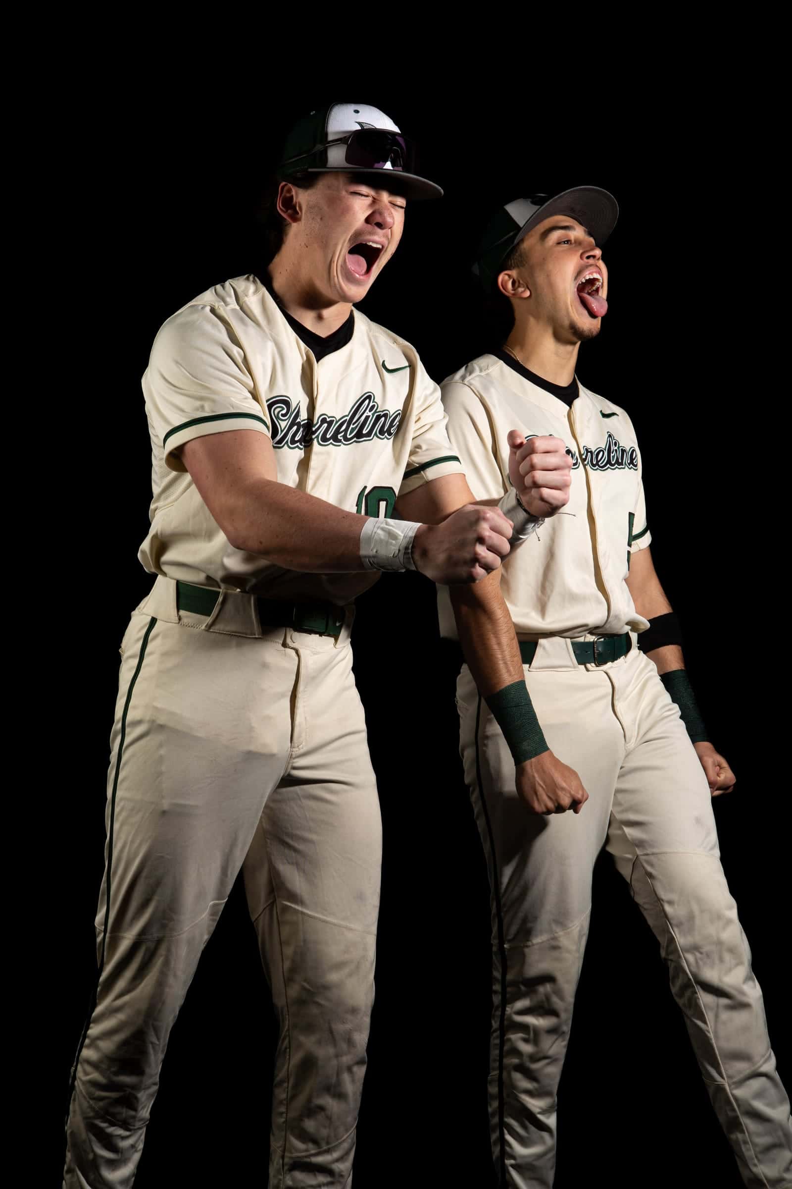 Two Shoreline players posing together in full uniform